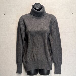 Neiman Marcus 100% Cashmere Turtleneck Pullover Sweater Dark Gray Women's 1X